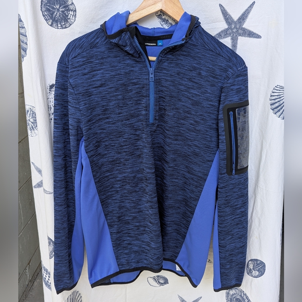 J. Lindeberg Size Medium Mens Athletic Jacket Arm Pocket For Phone